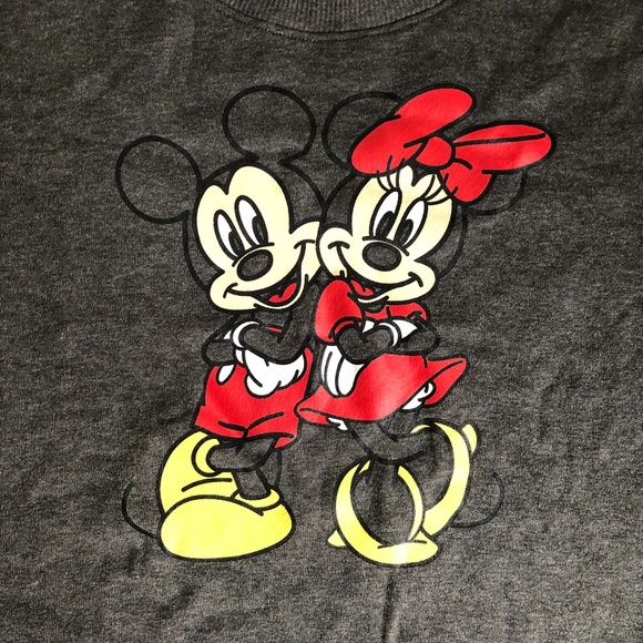 Disney Minnie Mickey Sweatshirt Top Black M - Picture 2 of 5
